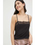 Calvin Klein Underwear Пижамен топ в черно - Pepit.bg