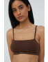 Calvin Klein Underwear Сутиен в кафяво с изчистен дизайн - Pepit.bg