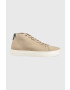 Calvin Klein Велурени маратонки Cupsole Unlined High Top в бежово - Pepit.bg