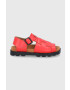 Camper Кожени сандали Brutus Sandal дамски в червено с платформа - Pepit.bg