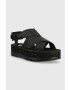 Camper Кожени сандали Oruga Up в черно с платформа K201399.001 - Pepit.bg