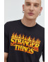 Champion Памучна тениска Xstranger Things в черно с принт - Pepit.bg