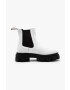 Charles Footwear Кожени боти челси в бяло с платформа - Pepit.bg