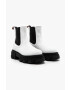Charles Footwear Кожени боти челси в бяло с платформа - Pepit.bg