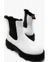 Charles Footwear Кожени боти челси в бяло с платформа - Pepit.bg