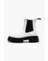 Charles Footwear Кожени боти челси в бяло с платформа - Pepit.bg