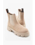 Charles Footwear Кожени боти челси в бежово с платформа - Pepit.bg