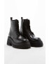 Charles Footwear Кожени боти Karen в черно с равна подметка - Pepit.bg