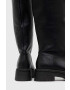 Charles Footwear Кожени ботуши Dora в черно с равна подметка - Pepit.bg