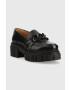 Charles Footwear Кожени мокасини Saline в черно с платформа Saline.Loafer - Pepit.bg