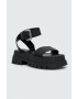 Charles Footwear Кожени сандали Jinny в черно с платформа Jinny.Sandal - Pepit.bg