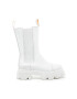 Charles Footwear Велурени боти челси в бяло с платформа - Pepit.bg