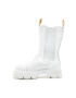 Charles Footwear Велурени боти челси в бяло с платформа - Pepit.bg