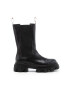Charles Footwear Велурени боти челси в бежово с платформа - Pepit.bg