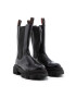Charles Footwear Велурени боти челси в бежово с платформа - Pepit.bg
