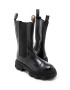 Charles Footwear Велурени боти челси в бежово с платформа - Pepit.bg