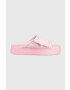 Chiara Ferragni Чехли CF3150_012 в розово с платформа CF PLATFORM SLIDER - Pepit.bg