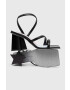 Chiara Ferragni Сандали CF3130_001 в черно CF STAR HEEL 85 - Pepit.bg