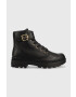Coach Кожени кубинки Trooper дамски в черно с платформа CB068 - Pepit.bg
