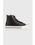 Converse Детски кожени кецове CON OBUWIE A01015C EVA LIFT в черно - Pepit.bg