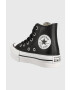 Converse Детски кожени кецове CON OBUWIE A01015C EVA LIFT в черно - Pepit.bg