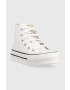 Converse Детски кожени кецове CON OBUWIE A01016C EVA LIFT в бяло - Pepit.bg