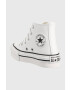 Converse Детски кожени кецове CON OBUWIE A01016C EVA LIFT в бяло - Pepit.bg