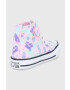 Converse Детски високи кецове в розово - Pepit.bg