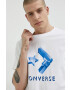 Converse Памучна тениска в бяло с принт - Pepit.bg