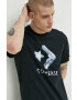 Converse Памучна тениска в черно с принт - Pepit.bg