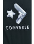 Converse Памучна тениска в черно с принт - Pepit.bg