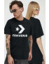 Converse Памучна тениска в черно с принт - Pepit.bg