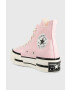 Converse Високи кецове Chuck 70 Plus HI в розово A04366C - Pepit.bg