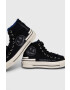 Converse Високи кецове Chuck 70 Trippy Heel в черно - Pepit.bg