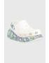 Crocs Чехли Classic Crush Butterfly Clog в бяло с платформа 208258 - Pepit.bg