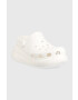 Crocs Чехли Classic Crush Clog в бяло с платформа 207521 - Pepit.bg