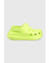 Crocs Чехли Classic Crush Clog в зелено с платформа 207521 - Pepit.bg