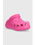Crocs Чехли Classic Crush Clog в розово с платформа 207521 - Pepit.bg