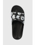 Crocs Чехли Classic Dice Print Slide в черно 208769 - Pepit.bg