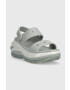 Crocs Чехли Classic Mega Crush Sandal в сиво с платформа 207989 - Pepit.bg
