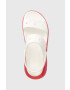 Crocs Чехли Classic Mega Crush Sandal в бяло с платформа 207989 - Pepit.bg