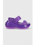 Crocs Чехли Classic Mega Crush Sandal в лилаво с платформа 207989 - Pepit.bg