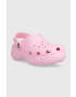 Crocs Чехли CLASSIC PLATFORM CLOG WOMEN в розово с платформа 206750 - Pepit.bg