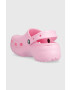 Crocs Чехли CLASSIC PLATFORM CLOG WOMEN в розово с платформа 206750 - Pepit.bg