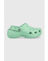 Crocs Чехли CLASSIC PLATFORM CLOG WOMEN в тюркоазено с платформа 206750 - Pepit.bg