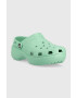 Crocs Чехли CLASSIC PLATFORM CLOG WOMEN в тюркоазено с платформа 206750 - Pepit.bg