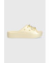 Crocs Чехли Classic Platform Crystals Perls Slide в бежово с платформа 208388 - Pepit.bg