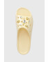 Crocs Чехли Classic Platform Crystals Perls Slide в бежово с платформа 208388 - Pepit.bg