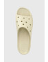 Crocs Чехли Classic Platform Slide в бежово с платформа 208180 - Pepit.bg