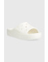 Crocs Чехли Classic Platform Slide в бяло с платформа 208180 - Pepit.bg